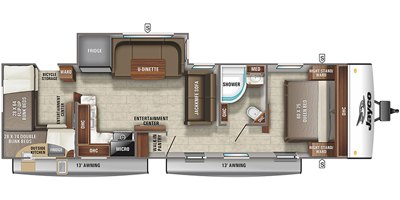 2021 Jayco Jay Feather 30QB floorplan