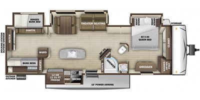 2021 Highland Ridge Mesa Ridge MR330BHS floorplan