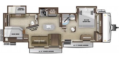 2021 Highland Ridge Mesa Ridge MR338BHS floorplan