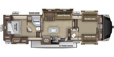 2021 Highland Ridge Mesa Ridge MF376FBH floorplan