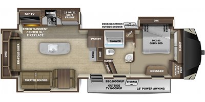 2021 Highland Ridge Silverstar SF314RLS floorplan