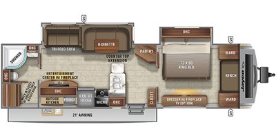 2021 Jayco White Hawk 32KBS floorplan