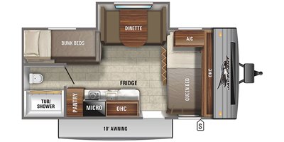 2021 Jayco Jay Flight SLX 7 184BS floorplan