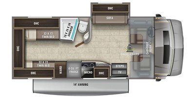 2021 Entegra Coach Qwest 24T floorplan