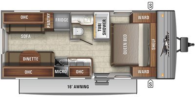 2021 Jayco Jay Flight SLX8 212QB floorplan