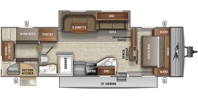 2021 Jayco Jay Flight SLX8 294QBS floorplan