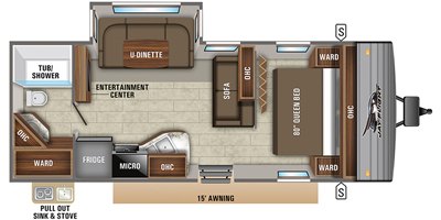 2021 Jayco Jay Flight 24RBS floorplan