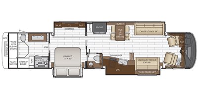 2021 Newmar King Aire 4553 floorplan