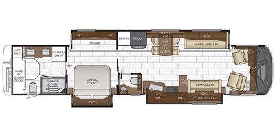 2021 Newmar London Aire 4551 floorplan