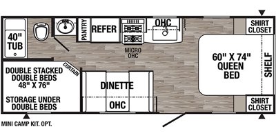 2021 Palomino Puma XLE Lite 22RBC floorplan