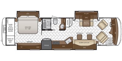 2021 Newmar New Aire 3545 floorplan