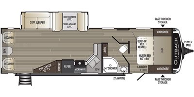 2021 Keystone Outback Ultra-Lite 299URL floorplan