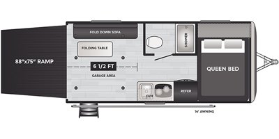 2021 Keystone Springdale Mini 1720TH floorplan