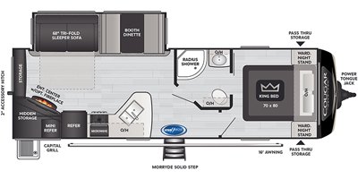 2021 Keystone Cougar Half-Ton (West) 27RESWE floorplan