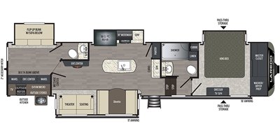 2021 Keystone Laredo 367BH floorplan