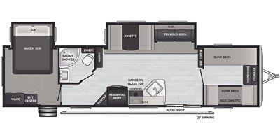 2021 Keystone Springdale (East) 38BH floorplan