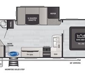 2021 Keystone Cougar Half-Ton (West) 25DBSWE floorplan