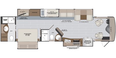 2021 Holiday Rambler Endeavor® 38N floorplan