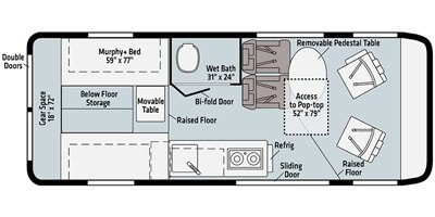 2021 Winnebago Solis 59PX floorplan