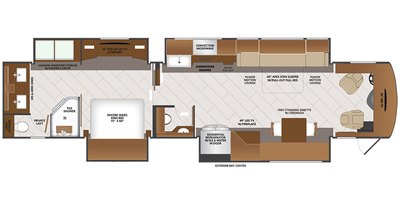 2021 Fleetwood Discovery® LXE 44S floorplan