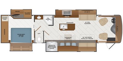 2021 Fleetwood Discovery® LXE 36HQ floorplan