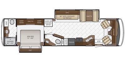 2021 Newmar Bay Star 3609 floorplan