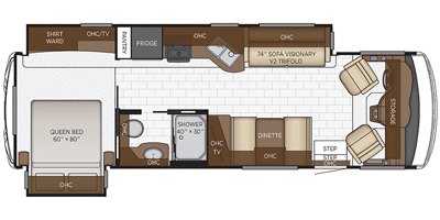 2021 Newmar Bay Star Sport 3014 floorplan