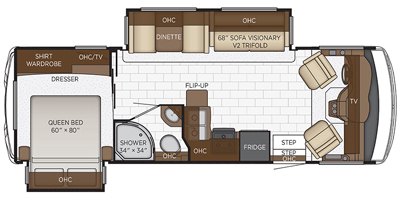 2021 Newmar Bay Star Sport 2702 floorplan