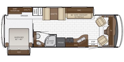 2021 Newmar Bay Star Sport 3008 floorplan