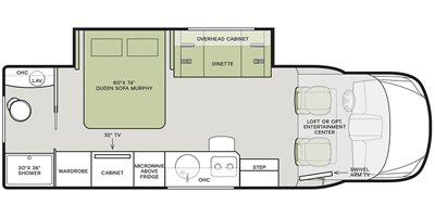 2021 Tiffin Motorhomes Wayfarer 25 RW floorplan