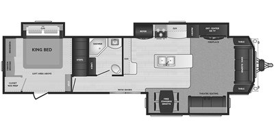 2021 Keystone Residence 401LOFT floorplan