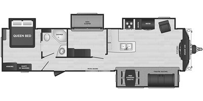 2021 Keystone Residence 40MBNK floorplan