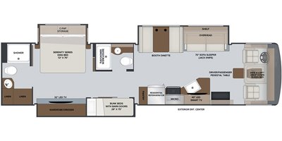 2021 Holiday Rambler Invicta 36DB floorplan