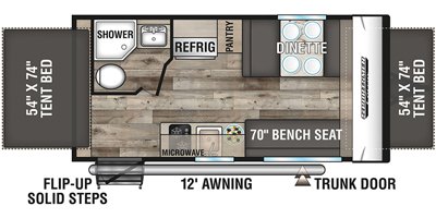 2021 KZ Sportsmen Classic 160RBT floorplan