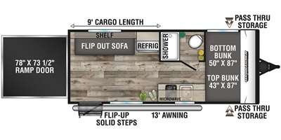 2021 KZ Sportsmen Classic 180TH floorplan