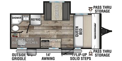 2021 KZ Sportsmen Classic 191BHK floorplan