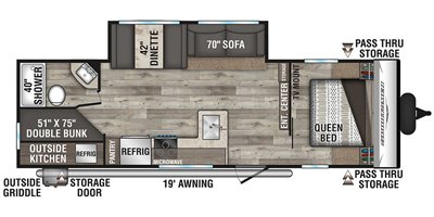 2021 KZ Sportsmen SE 271BHKSE floorplan