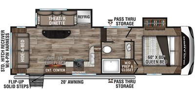 2021 KZ Durango Half-Ton D259RLD floorplan