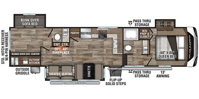 2021 KZ Durango Half-Ton D291BHT floorplan