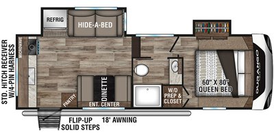 2021 KZ Durango Half-Ton D230RKD floorplan