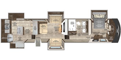 2021 Vanleigh RV Beacon 42RKB floorplan