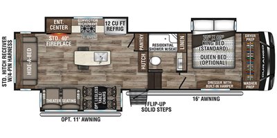 2021 KZ Durango D301RLT floorplan