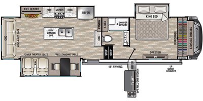 2021 Forest River Cedar Creek 311RL floorplan