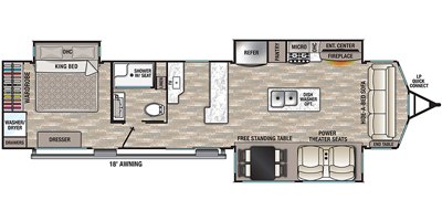 2021 Forest River Cedar Creek Cottage 40CBAR floorplan