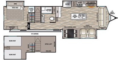 2021 Forest River Cedar Creek Cottage 40CDL floorplan