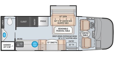 2021 Thor Motor Coach Axis® RUV™ 24.3 floorplan