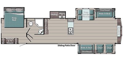 2021 Gulf Stream Conquest Lodge 406FLR floorplan