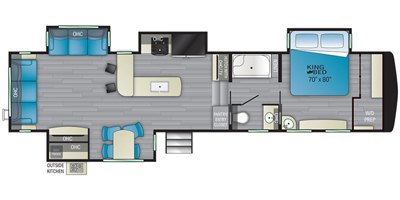 2021 Heartland Bighorn Traveler BHTR 35 BK floorplan
