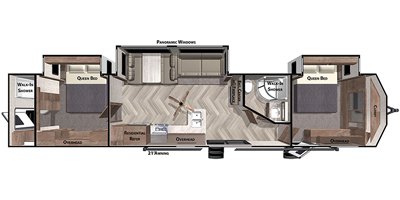 2021 Forest River Wildwood Lodge 4002Q floorplan