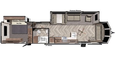 2021 Forest River Wildwood Lodge 40FDEN floorplan